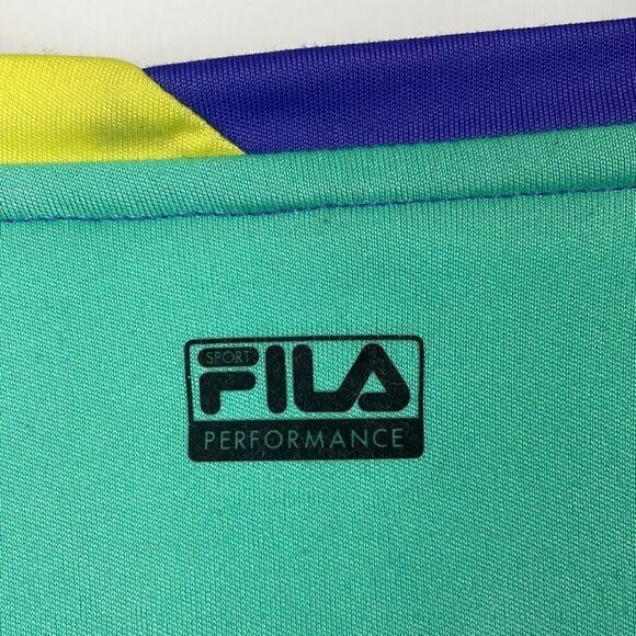 Fila Women's Colorblock Round Neck Short Sleeve Athletic Top Multi-Color Medium - Picture 6 of 7
